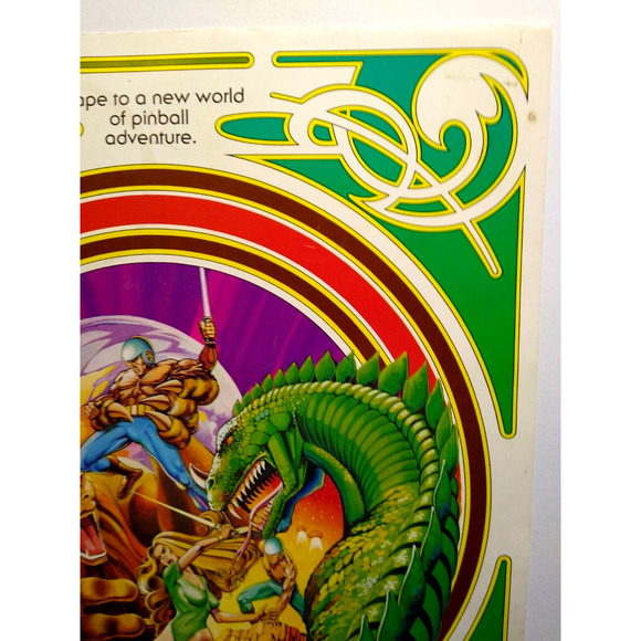 Middle Earth Pinball FLYER Original 1978 Fantasy Sci-Fi Promo Artwork Retro - Picture 2 of 6